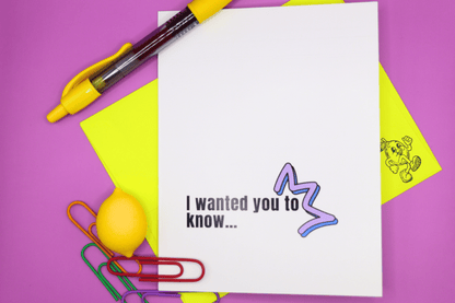 I Want You To Know...